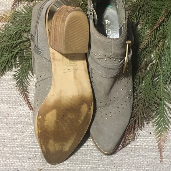 ALDO | Studded Suede Leather Western Booties - Picture 4 of 5